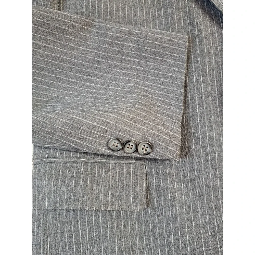 Levi's Sport Coat Men's 44R‎ Menswear Action Jacket Gray Pinstripe Pre-owned